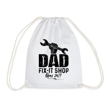 Dad Fix-It Shop Open 24/7 - Turnbeutel - Weiß - Vorne