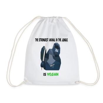 Vegan Gorilla tshirt - Turnbeutel - Weiß - Vorne