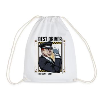 Chauffeur de taxi Chauffeur Taxi Taxe Idée cadeau - Sac de sport léger - blanc - Devant
