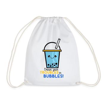 Bubble Tea - Drawstring Bag - white - Front
