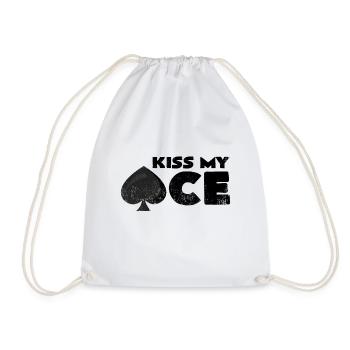 Embrasser mon as | Ace of Spades Pun Poker ACE Gift - Sac de sport léger - blanc - Devant