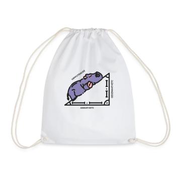 Hippothenuse triangle mathematician - Drawstring Bag - white - Front