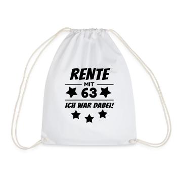 Pension de retraite à 63 ans - Sac de sport léger - blanc - Devant