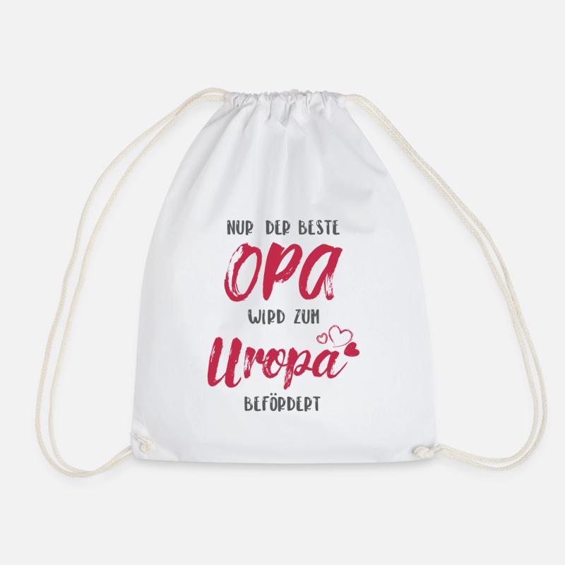 Nur der beste Opa wird zum Uropa befördert - Turnbeutel - Weiß