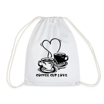 Kaffee - Turnbeutel - Weiß - Vorne