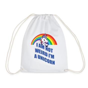Unicorn Unicorn NOT WEIRD Shirt Gift - Sac de sport léger - blanc - Devant