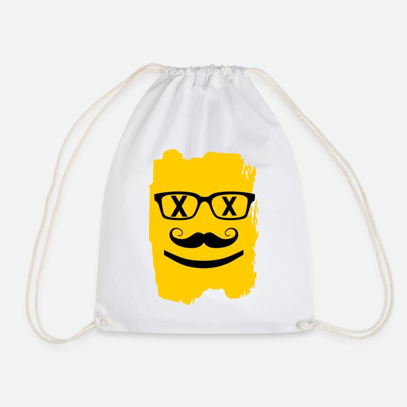 hipster - Drawstring Bag - white