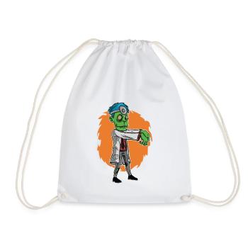 Zombie doctor gift dentist doctor - Drawstring Bag - white - Front