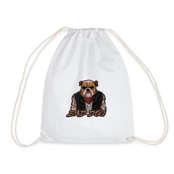 Bad Dog - Drawstring Bag - white - Front