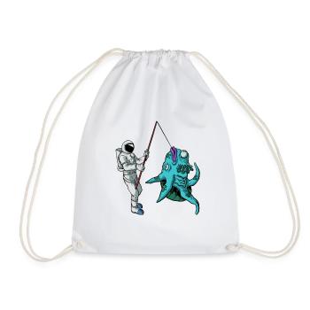 Pêcheur extraterrestre astronaute pêche - Sac de sport léger - blanc - Devant
