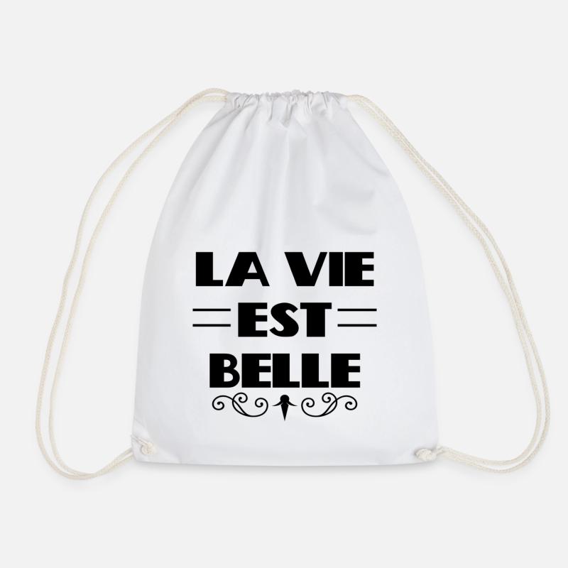 La Vie est Belle - Turnbeutel - Weiß