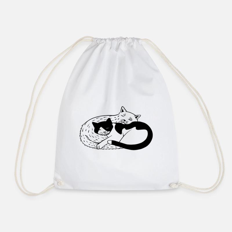 Katzen - Turnbeutel - Weiß