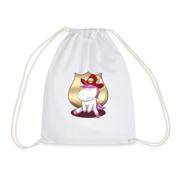 Firefighters Unicorn Firefighter Unicorn - Drawstring Bag - white - Front
