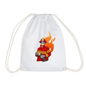 Firefighter Firefighter - Drawstring Bag - white - Front
