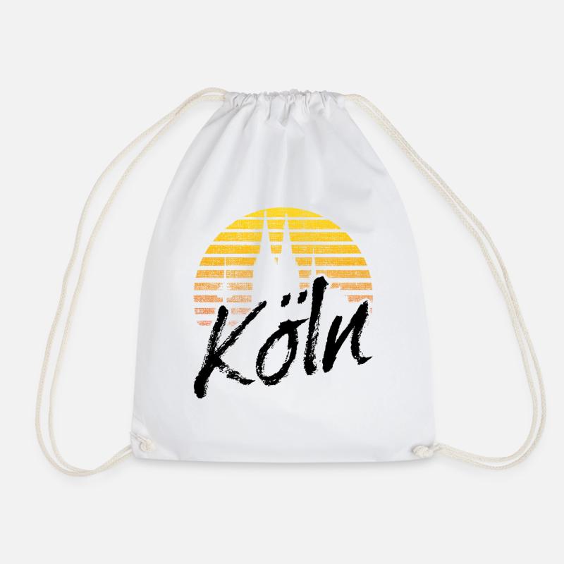 Köln Kölner Skyline Kölner Dom Vintage Geschenk - Turnbeutel - Weiß