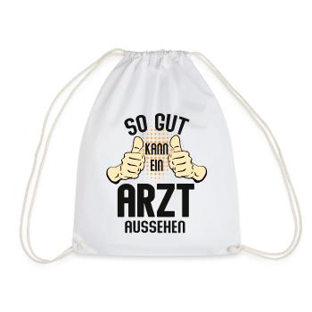 Gutaussehender Arzt Habilitation Arzthelfer - Turnbeutel - Weiß - Vorne