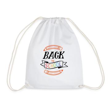 Back to school for boys and girls - Drawstring Bag - white - Front