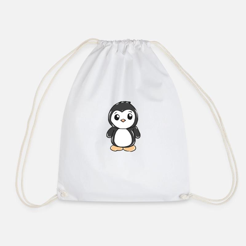 Pinguin - Turnbeutel - Weiß