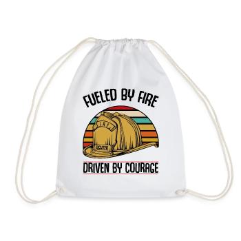 Fire Helmet Cool Statement 112 Sayings Gift - Drawstring Bag - white - Front