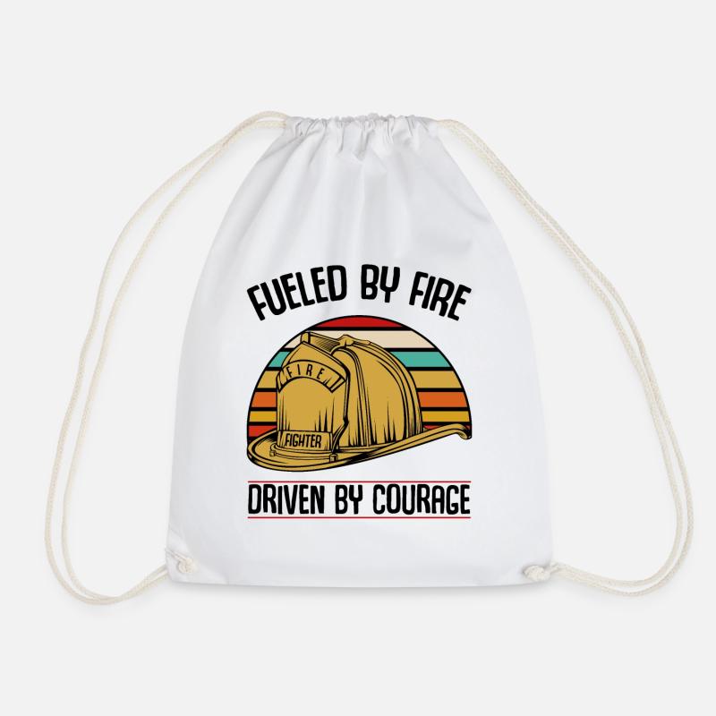 Feuerwehrhelm Cool Statement 112 Sprüche Geschenk - Turnbeutel - Weiß