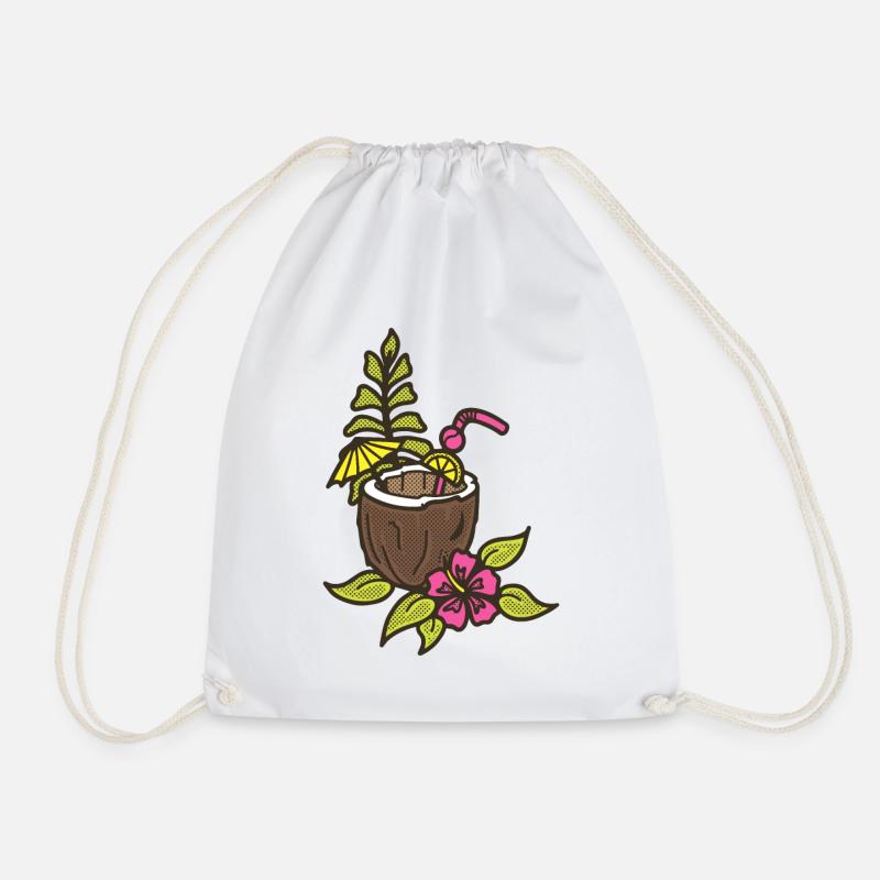 Coconut - Drawstring Bag - white