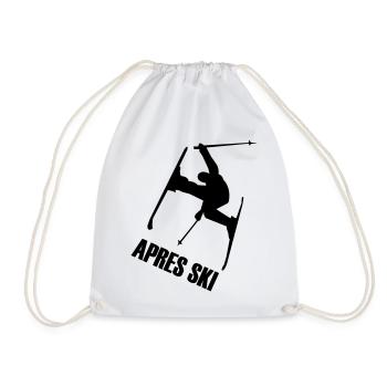Ski, ski, ski, après-ski, freeski, hiver - Sac de sport léger - blanc - Devant