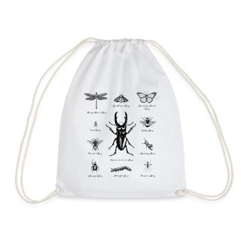 Turtle insects - Drawstring Bag - white - Front