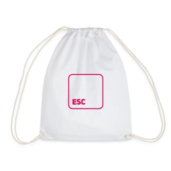 esc taste - Turnbeutel - Weiß - Vorne
