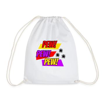 Comic PEW PEW Comic Style - Turnbeutel - Weiß - Vorne