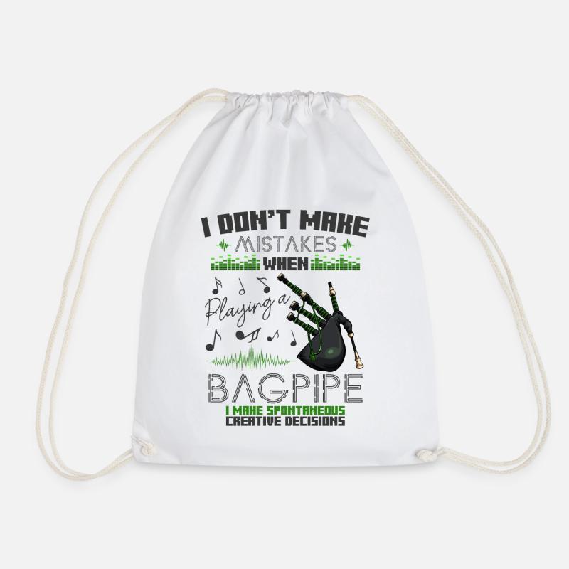 Cool Dudeksack Sackpfeife Lustige Sprüche Geschenk - Turnbeutel - Weiß