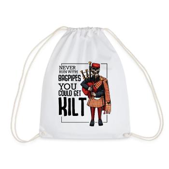 Cadeau de Kilt avec une tête de cornemuse cool - Sac de sport léger - blanc - Devant