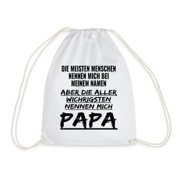 Geschenk für Papa Die Wichtigsten nennen Mich Papa - Turnbeutel - Weiß - Vorne