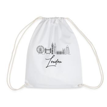 London - Drawstring Bag - white - Front