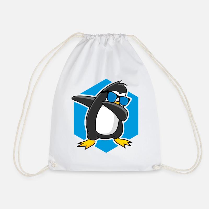 Tanzender Pinguin - Turnbeutel - Weiß