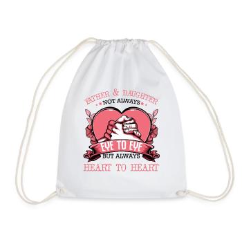 Père et fille - Sac de sport léger - blanc - Devant
