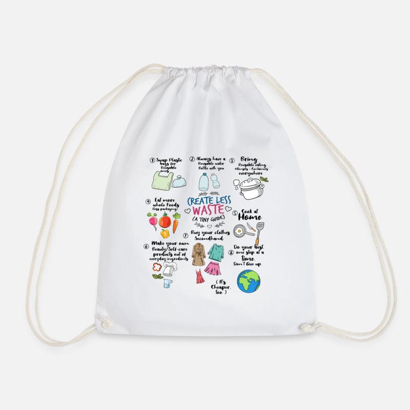Create less waste Recycling guide - Turnbeutel - Weiß