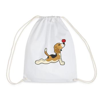 Beagle - Drawstring Bag - white - Front