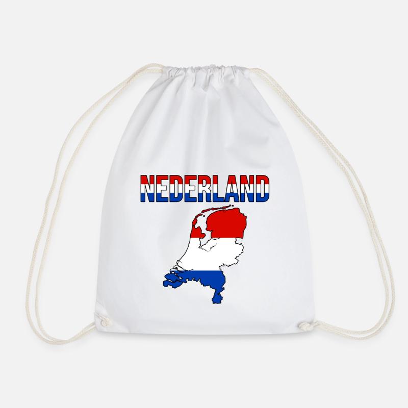 Netherlands Netherlands - Drawstring Bag - white