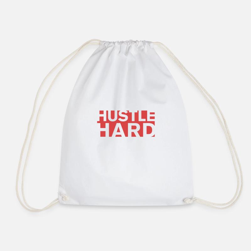 HUSTLE HARD - Turnbeutel - Weiß