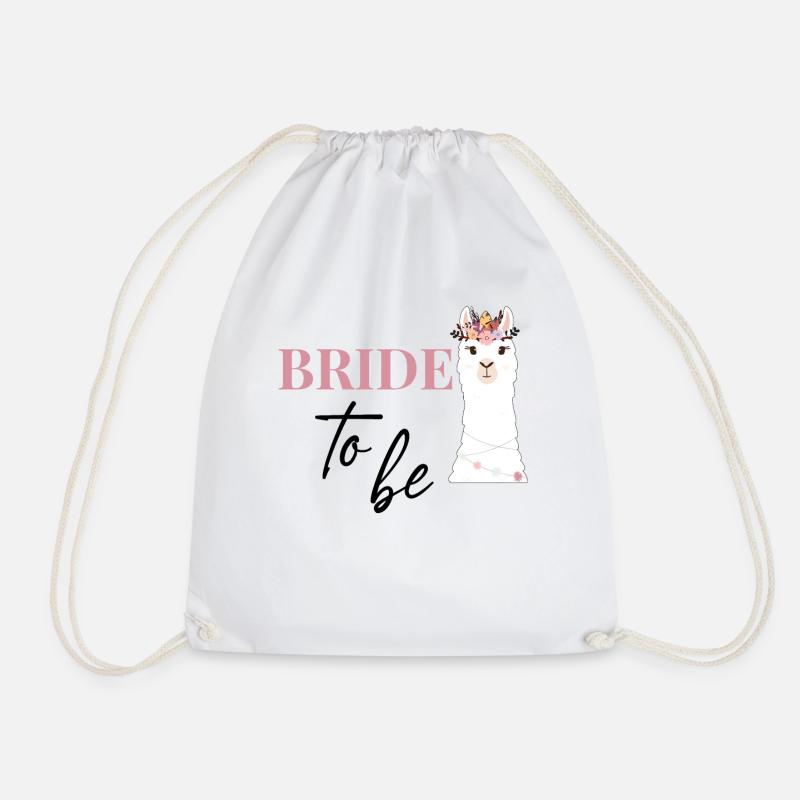 Bride to be Braut Alpaka JGA Junggesellenabschied - Turnbeutel - Weiß