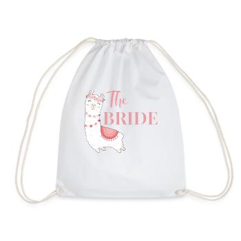 Mariée Mariée à être mariage Alpaga Lama JGA - Sac de sport léger - blanc - Devant
