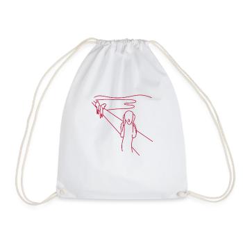 Le croquis d'après Edvard Munch - Sac de sport léger - blanc - Devant
