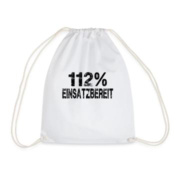 112% Operational Fire Brigade - Drawstring Bag - white - Front