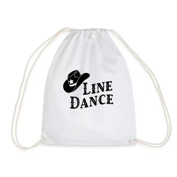 Line Dance Country Cowboy Hat - Drawstring Bag - white - Front