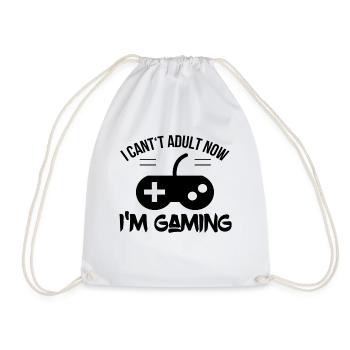 Gaming - Drawstring Bag - white - Front