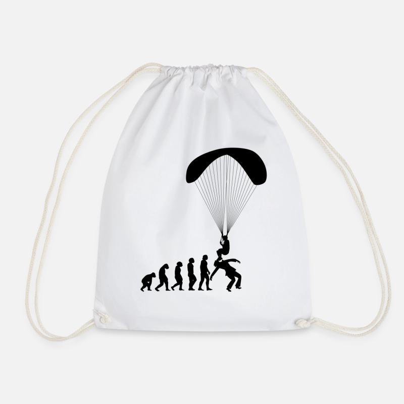 Evolution Paragliding Paraglider Paraglider Shirt - Drawstring Bag - white