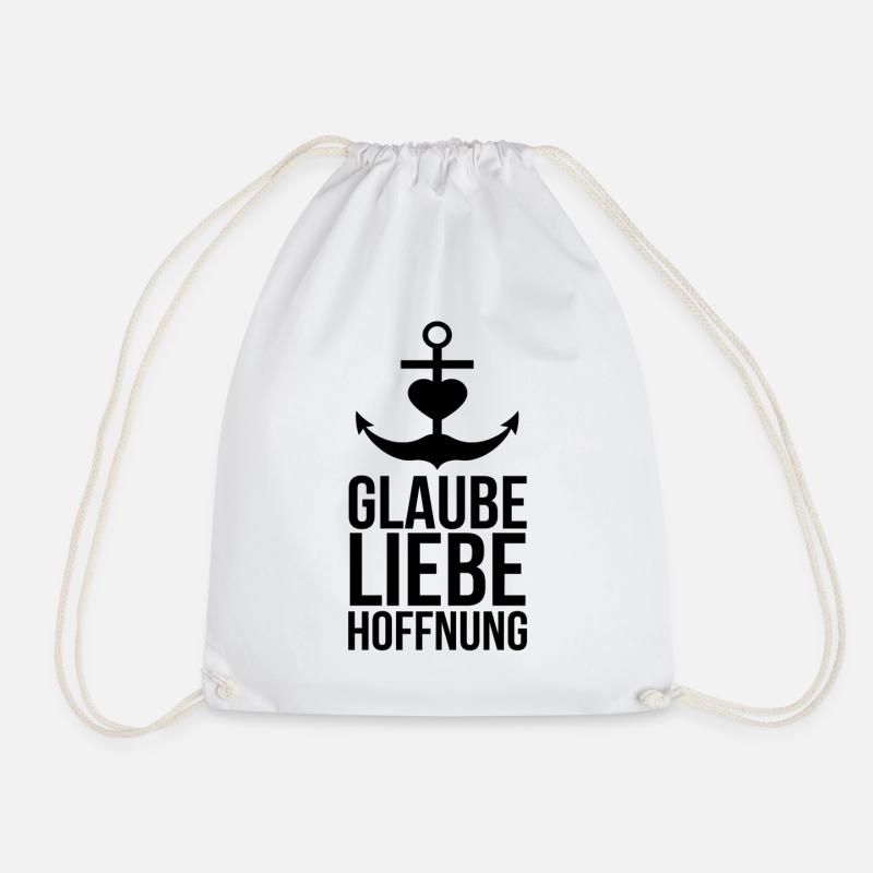 Glaube Liebe Hoffnung - Turnbeutel - Weiß