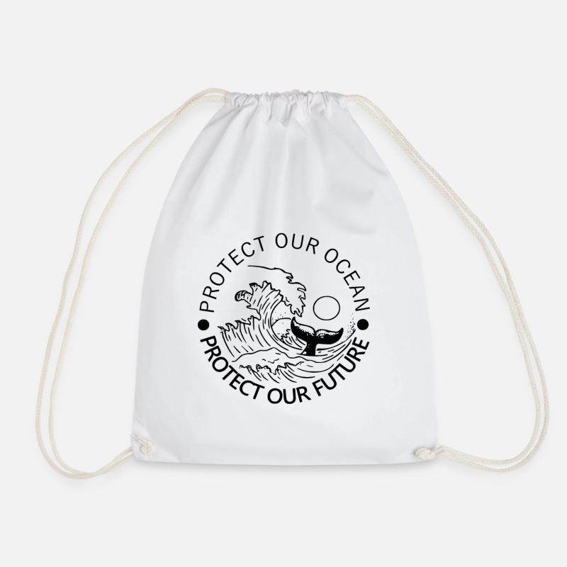 Protégeons notre océan - Sac de sport léger - blanc