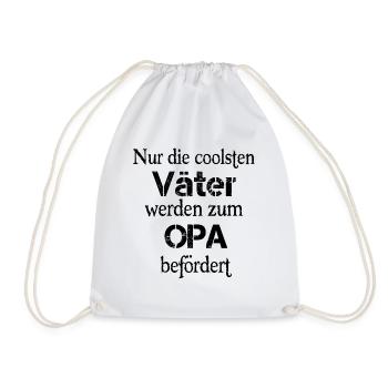 Vater Opa Papa Großvater befördert Geschenk Enkel - Turnbeutel - Weiß - Vorne