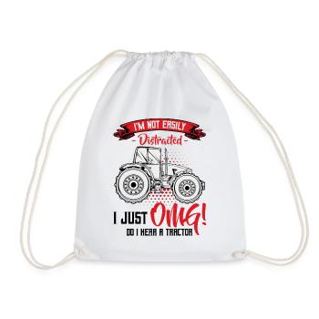 Traktoren Lustige Sprüche Cool Bauer Geschenkidee - Turnbeutel - Weiß - Vorne